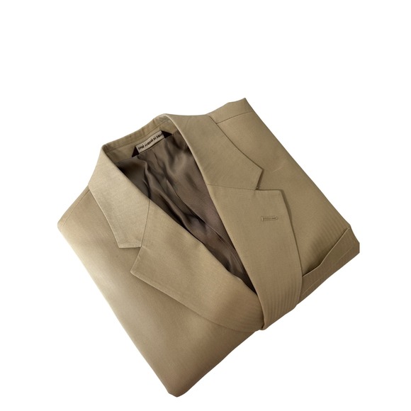 Perry Ellis XL 44 Reg Antelope Blazer Men's Sport Coat Herringbone New With Tags - Picture 1 of 7